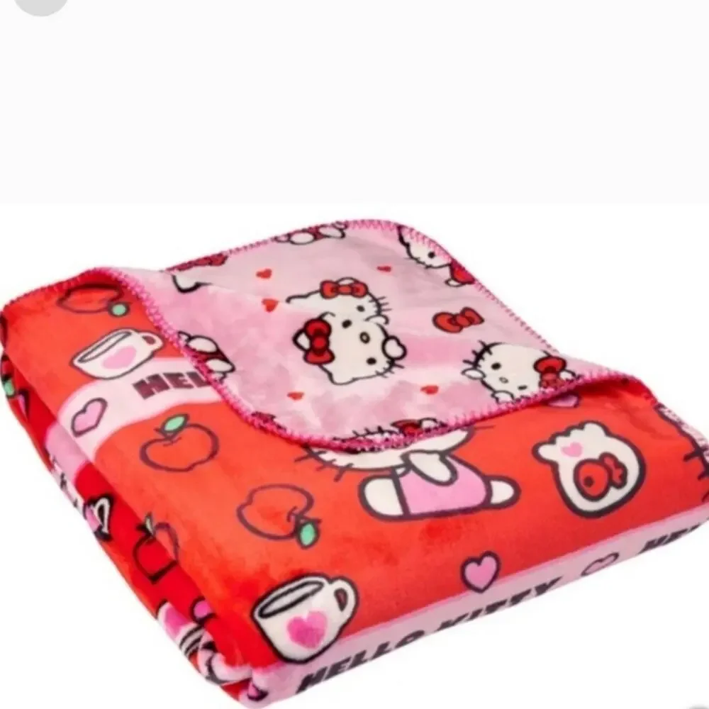 Red Hello Kitty Throw Blanket 60